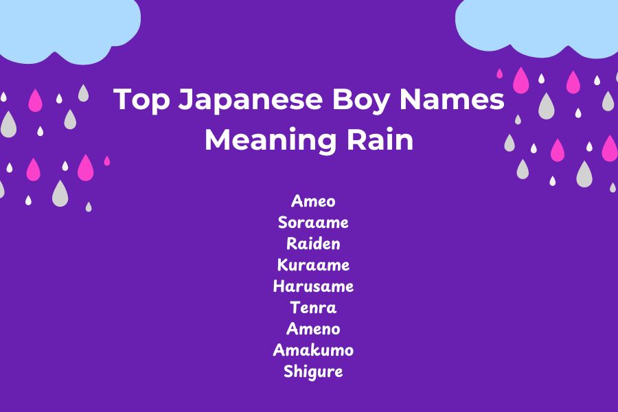 Top Japanese Boy Names Meaning Rain