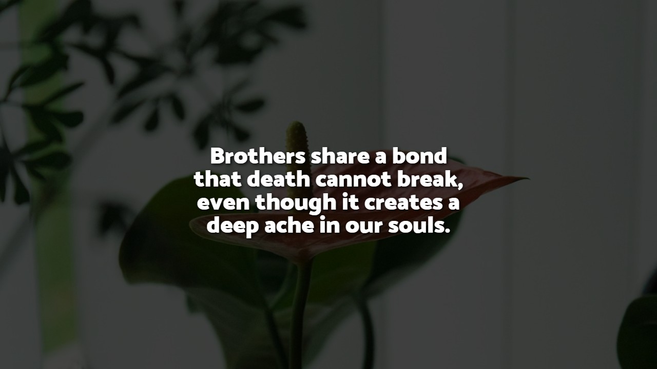 Loss Of A Brother Quotes